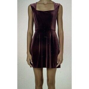 Nordstrom Girls Purple Sleeveless Velvet Dress Size Large Formal Holiday